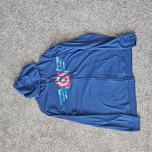 Captain America Fleece zip up light weight jacket